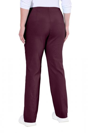 Ulla Popken 854910 Pantaloni stretch călduroși cu talie elastică Vânăt - Pantaloni din material textil - Pantaloni evazați marimi mari