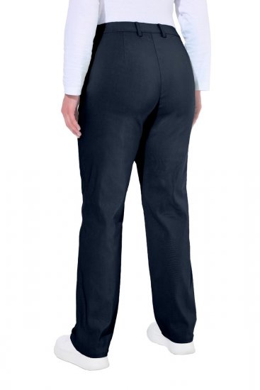 Ulla Popken 854987 Pantaloni stretch călduroși cu talie confortabilă Bleumarin - Pantaloni din material textil - Pantaloni evazați marimi mari