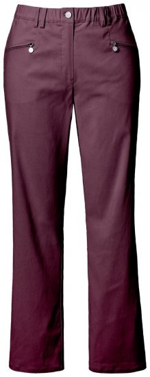 Ulla Popken 854987 Pantaloni stretch călduroși cu talie confortabilă Vânăt - Pantaloni din material textil - Pantaloni evazați marimi mari