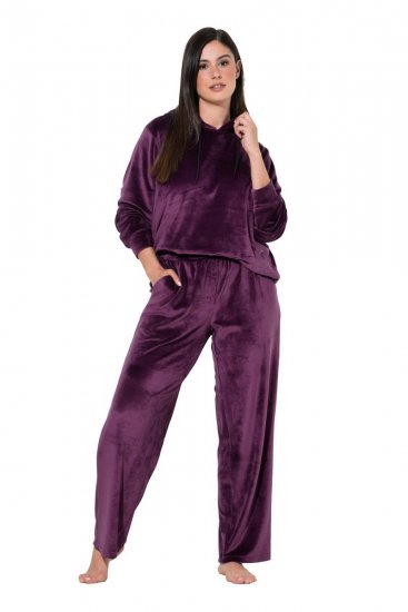 Ulla Popken 856119 Pantaloni de casă Prună - Pijamale/Haine de casă - 