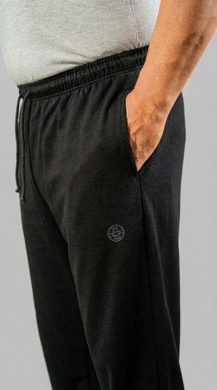 20 Nodi Grecale Stretch Fleece Cotton Sports Pants with Enzyme and Soft Touch Treatment Black - Pantaloni trening - Pantaloni Trening Bărbați Mărimi Mari