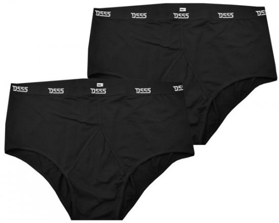 D555 Thompson Briefs Underwear 2-pack Black - Lenjerie intimă & costum baie - Lenjerie Intimă Bărbați Mărimi Mari