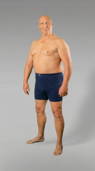 20 Nodi 935 Combed Cotton Jersey Boxer with Front Button Fly Navy - Boxeri - Boxeri Bărbați Mărimi Mari