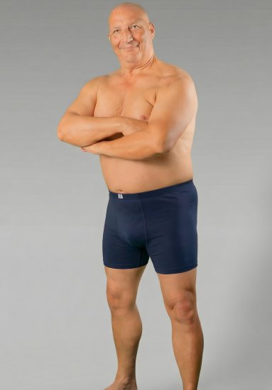 20 Nodi 938 Stretch Cotton Boxer with Embroidered Long Leg Navy - Boxeri - Boxeri Bărbați Mărimi Mari