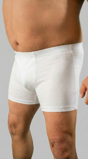 20 Nodi 978 Stretch Cotton Boxer with Internal Elastic Band White - Boxeri - Boxeri Bărbați Mărimi Mari