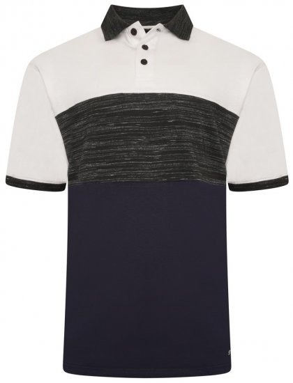 Kam Jeans 5484 Cut & Saw Inject Polo Shirt Charcoal - Tricouri polo - Tricouri Polo Bărbați Mărimi Mari