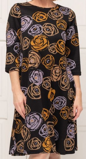 Scandinavian Caramel Flower Petals Dress Lavender and Orange - ÎMBRĂCĂMINTE FEMEI 40-66 - 