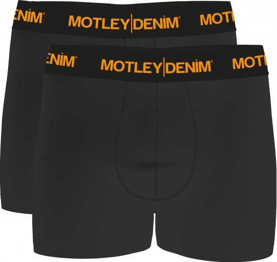 Motley Denim Amsterdam Boxershorts Charcoal 2-pack - Lenjerie intimă & Costum baie - Lenjerie Intimă Bărbați Mărimi Mari