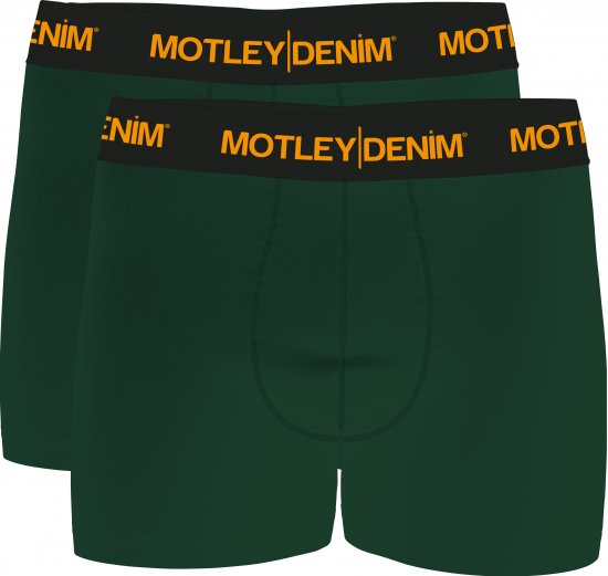 Motley Denim Amsterdam Boxershorts Racing Green 2-pack - Lenjerie intimă & costum baie - Lenjerie Intimă Bărbați Mărimi Mari