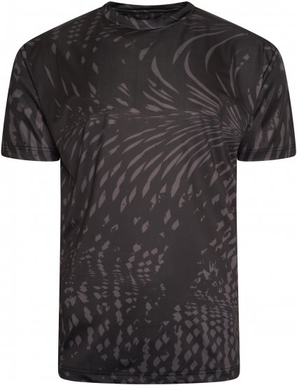 Kam Jeans AP003 Active Performance Marl Tee Black - Tricouri - Tricouri Bărbați Mărimi Mari