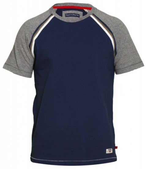 D555 Ashburn T-shirt Navy - Tricouri - Tricouri Bărbați Mărimi Mari