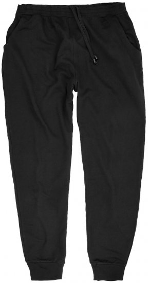 Adamo Athen Sweatpants with Cuffs Black - Pantaloni trening - Pantaloni Trening Bărbați Mărimi Mari