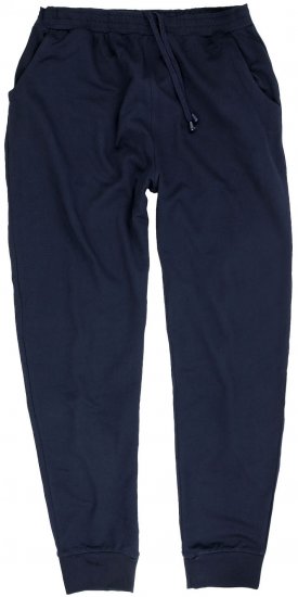 Adamo Athen Sweatpants with Cuffs Navy - Pantaloni trening - Pantaloni Trening Bărbați Mărimi Mari