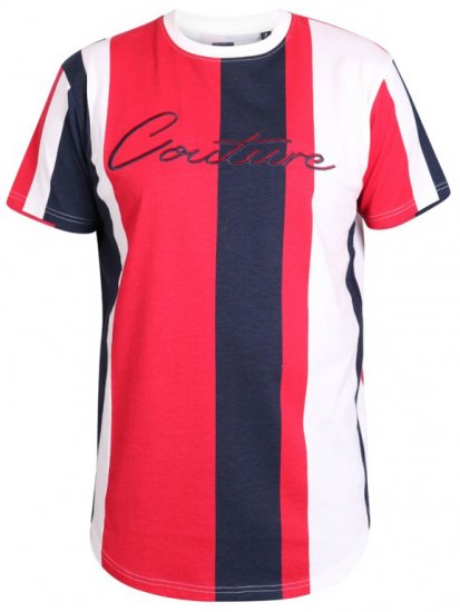 D555 Bancroft T-shirt Red/Navy - Tricouri - Tricouri Bărbați Mărimi Mari