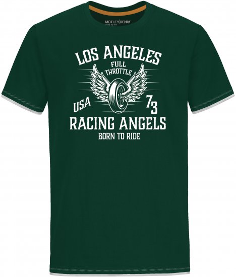 Motley Denim Barnet T-Shirt Racing Green - Tricouri - Tricouri Bărbați Mărimi Mari