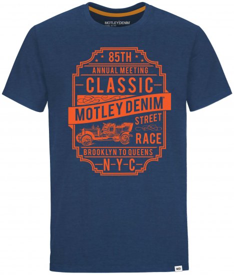 Motley Denim Blackpool T-shirt Dark Indigo - Tricouri - Tricouri Bărbați Mărimi Mari