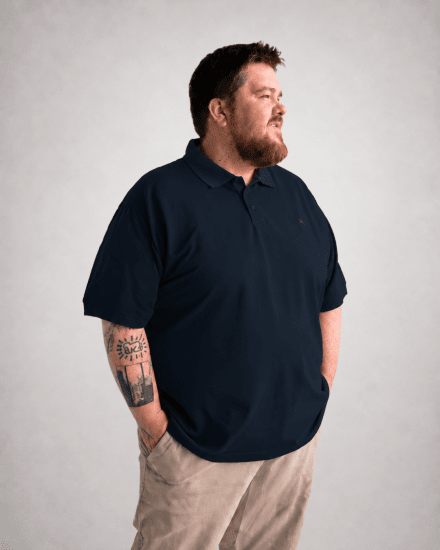 Motley Denim Bratislava Polo Navy - Tricouri polo - Tricouri Polo Bărbați Mărimi Mari