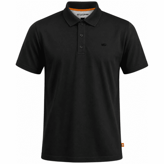 Motley Denim Bratislava Polo Black - Tricouri polo - Tricouri Polo Bărbați Mărimi Mari