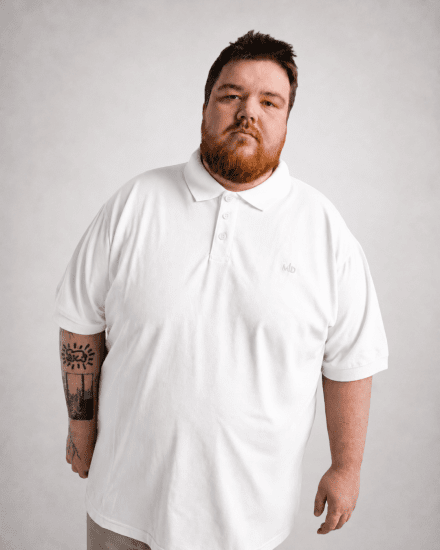 Motley Denim Bratislava Polo White - Tricouri polo - Tricouri Polo Bărbați Mărimi Mari