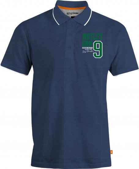 Motley Denim Brighton Polo Dark Indigo - Tricouri polo - Tricouri Polo Bărbați Mărimi Mari