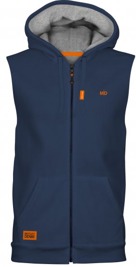 Motley Denim Brussels Sleeveless Hoodie Dark Indigo - Pulovere & hanorace - Pulovere & Hanorace Bărbați Mărimi Mari