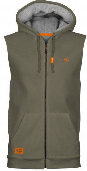 Motley Denim Brussels Sleeveless Hoodie Dark Khaki - Pulovere & hanorace - Pulovere & Hanorace Bărbați Mărimi Mari