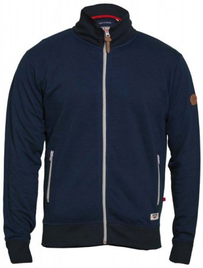 D555 Buxton Full Zip Sweatshirt Navy - Pulovere & hanorace - Pulovere & Hanorace Bărbați Mărimi Mari