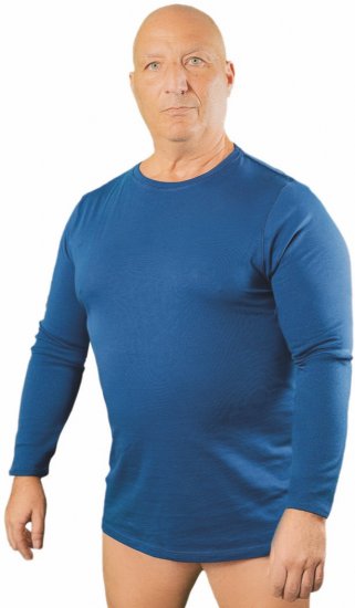 20 Nodi Carbino Sports T-Shirt Long Sleeve Blue - Haine de antrenament - Haine de antrenament mărimi mari bărbați