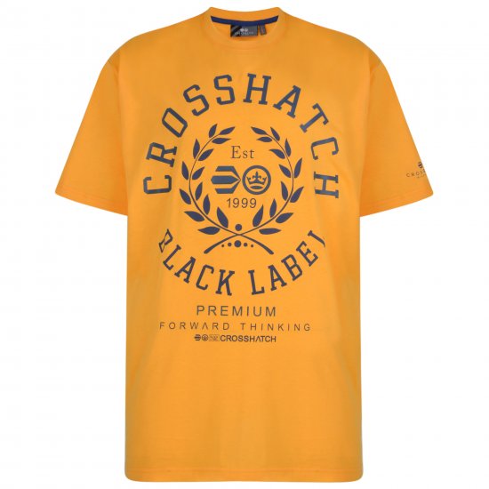 Crosshatch Laygos T-shirt Yellow - Tricouri - Tricouri Bărbați Mărimi Mari