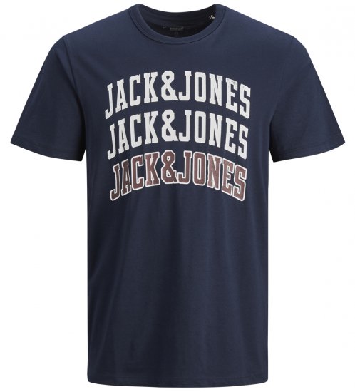 Jack & Jones JJCROSSING T-shirt Navy - Tricouri - Tricouri Bărbați Mărimi Mari