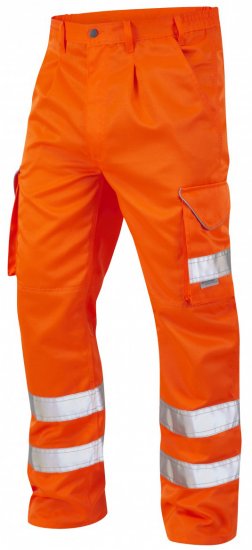 Leo Bideford Cargo Pants Hi-Vis Orange - Haine de lucru - Haine de lucru Bărbați Mărimi Mari