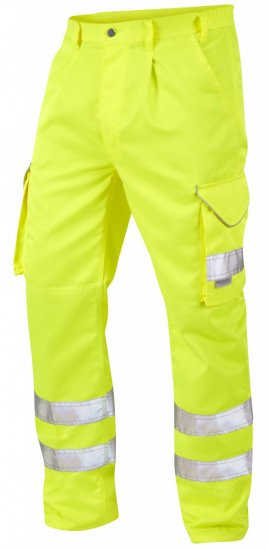 Leo Bideford Cargo Pants Hi-Vis Yellow - Haine de lucru - Haine de lucru Bărbați Mărimi Mari