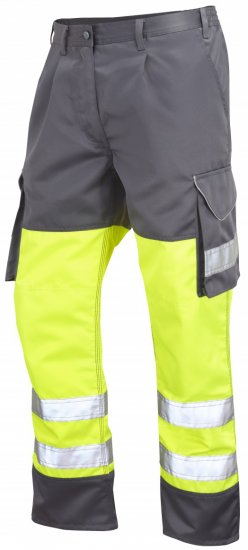 Leo Bideford Cargo Pants Hi-Vis Yellow/Grey - Haine de lucru - Haine de lucru Bărbați Mărimi Mari