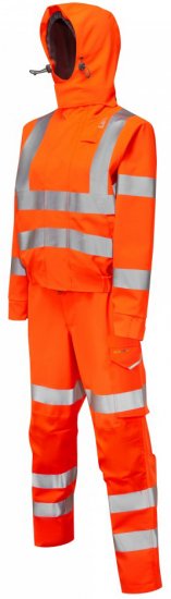Leo Honeychurch EcoViz 10KX Performance+ Women's Breathable 2-Part Coverall Hi-Vis Orange - Haine de lucru - 