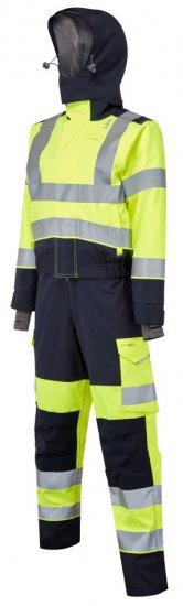 Leo Honeychurch EcoViz 10KX Performance+ Women's Breathable 2-Part Coverall Hi-Vis Yellow/Navy - Haine de lucru - 