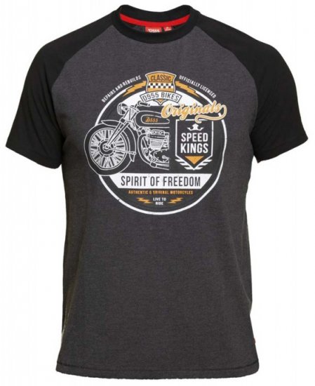 D555 Dallas T-shirt Charcoal - Tricouri - Tricouri Bărbați Mărimi Mari