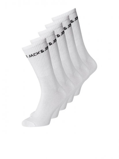 Jack & Jones Basic Logo Șosete de tenis Alb 5-pack - Lenjerie intimă & costum baie - Lenjerie Intimă Bărbați Mărimi Mari