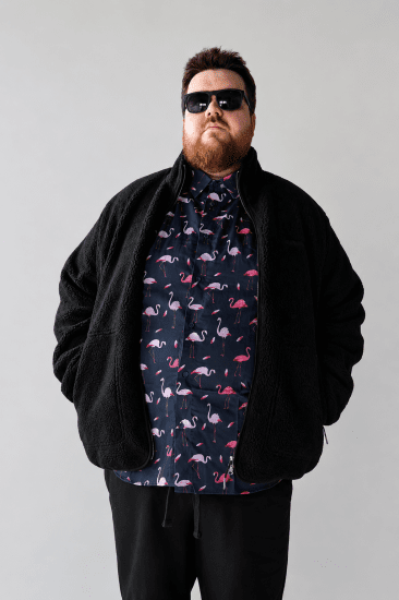 Jack & Jones Norrebro Teddy Jacket Black - Geci - Geci Bărbați Mărimi Mari