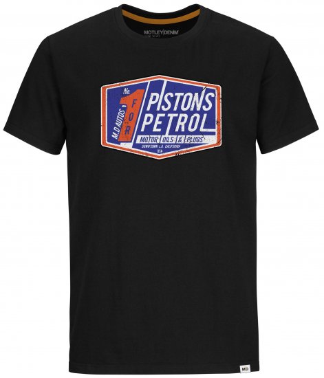 Motley Denim Devon T-shirt Black - Tricouri - Tricouri Bărbați Mărimi Mari