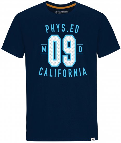Motley Denim Durham T-shirt Navy - Tricouri - Tricouri Bărbați Mărimi Mari