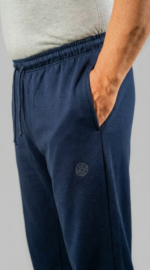 20 Nodi Grecale Stretch Fleece Cotton Sports Pants with Enzyme and Soft Touch Treatment Navy - Pantaloni trening - Pantaloni Trening Bărbați Mărimi Mari