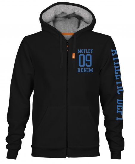 Motley Denim Ealing Hoodie Black - Pulovere & hanorace - Pulovere & Hanorace Bărbați Mărimi Mari