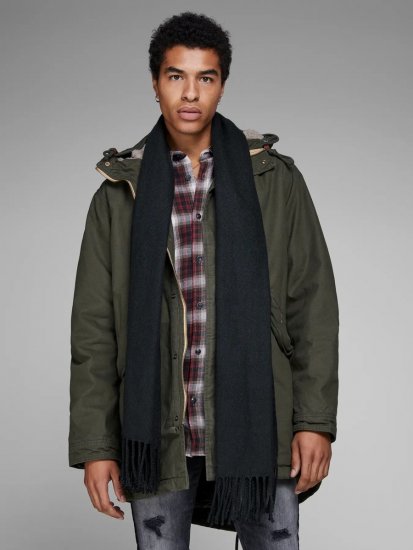 Jack & Jones Solid Eșarfă Neagră - Eșarfe - 