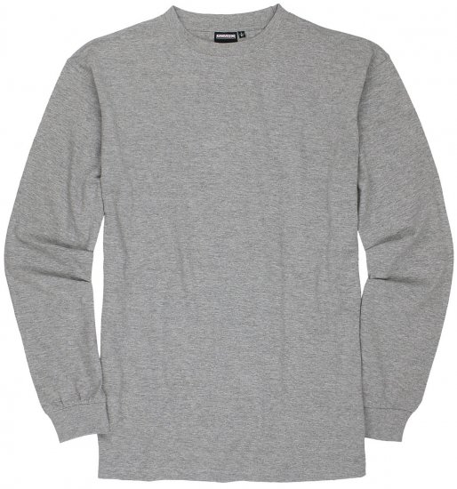 Adamo Floyd Comfort fit Long sleeve T-shirt Grey - Tricouri - Tricouri Bărbați Mărimi Mari