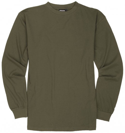 Adamo Floyd Comfort fit Long sleeve T-shirt Khaki - Tricouri - Tricouri Bărbați Mărimi Mari