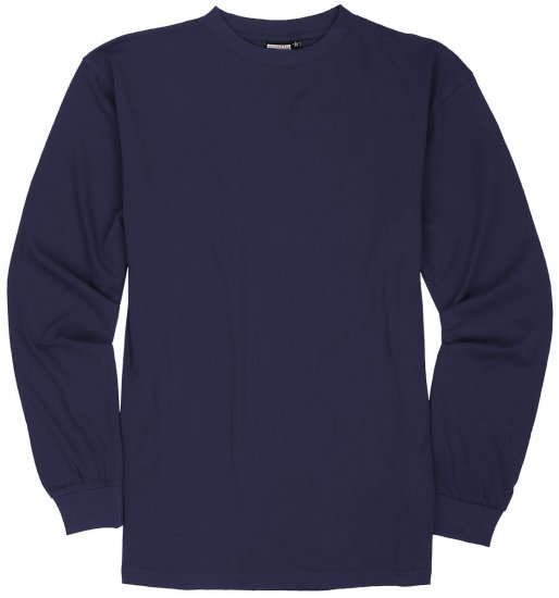 Adamo Floyd Comfort fit Long sleeve T-shirt Navy - Tricouri - Tricouri Bărbați Mărimi Mari