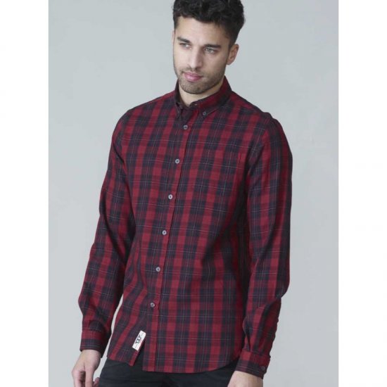 D555 Theo Long Sleeve Check Shirt - Cămăși - Cămăși Bărbați Mărimi Mari