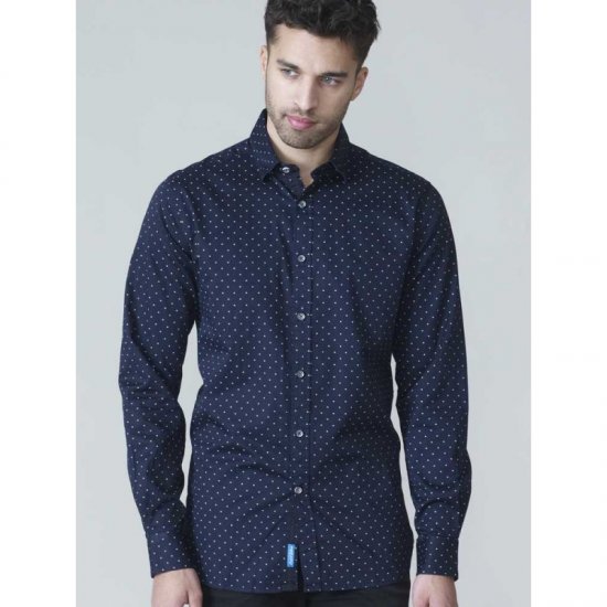D555 Rashard Long Sleeve Printed Shirt - Cămăși - Cămăși Bărbați Mărimi Mari