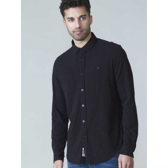D555 Donnie Long Sleeve Jersey Shirt Black - Cămăși - Cămăși Bărbați Mărimi Mari