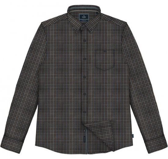 Double Outfitters FS-5230 Cămașă în carouri Albastru marin/Maro - Cămăși - Cămăși Bărbați Mărimi Mari